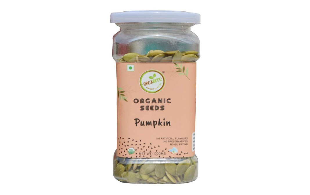 Orgabite Organic Seeds Pumpkin    Plastic Jar  100 grams